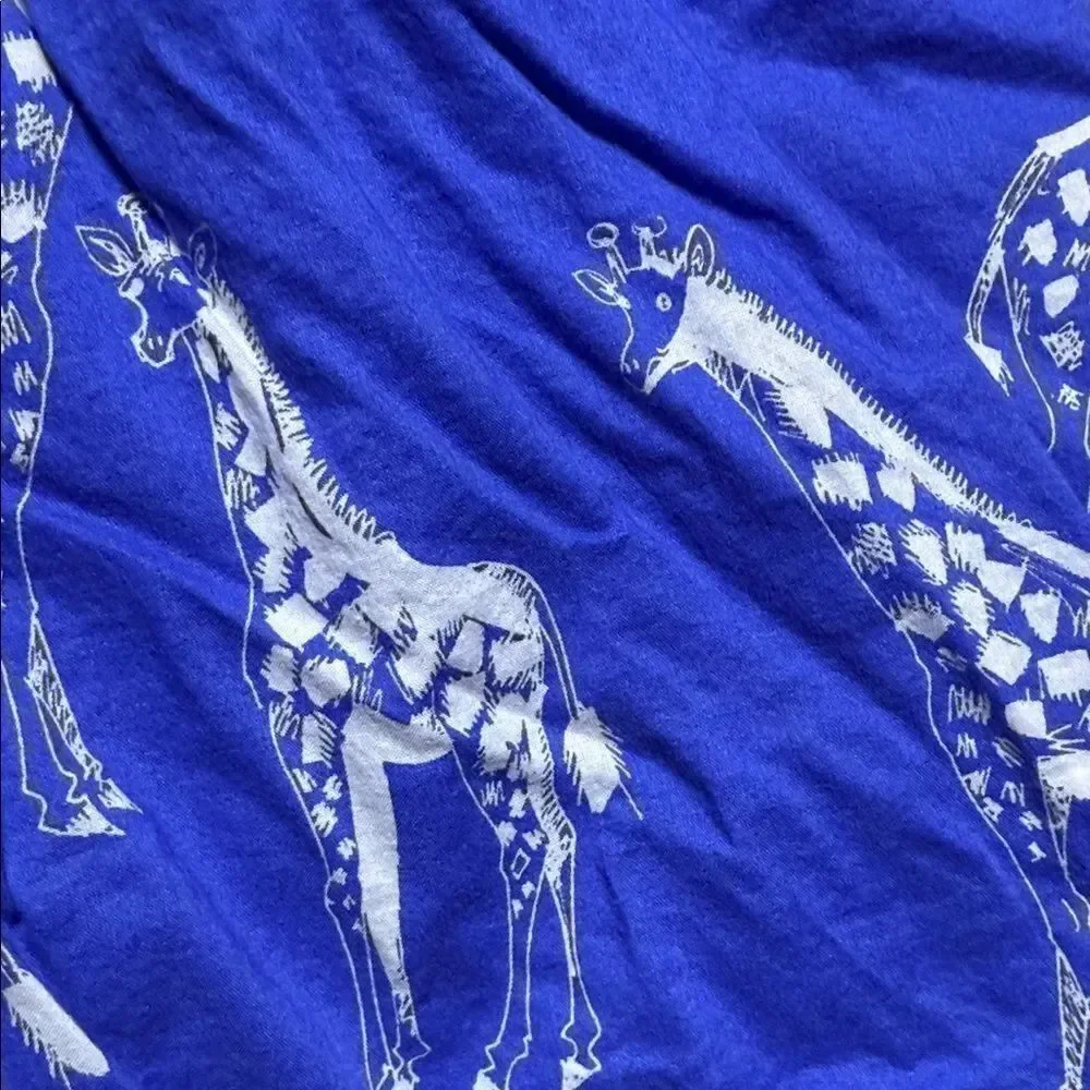 GAP Toddler Blue Dress with Giraffe Animal Print